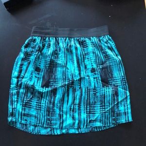 Turquoise mini skirt